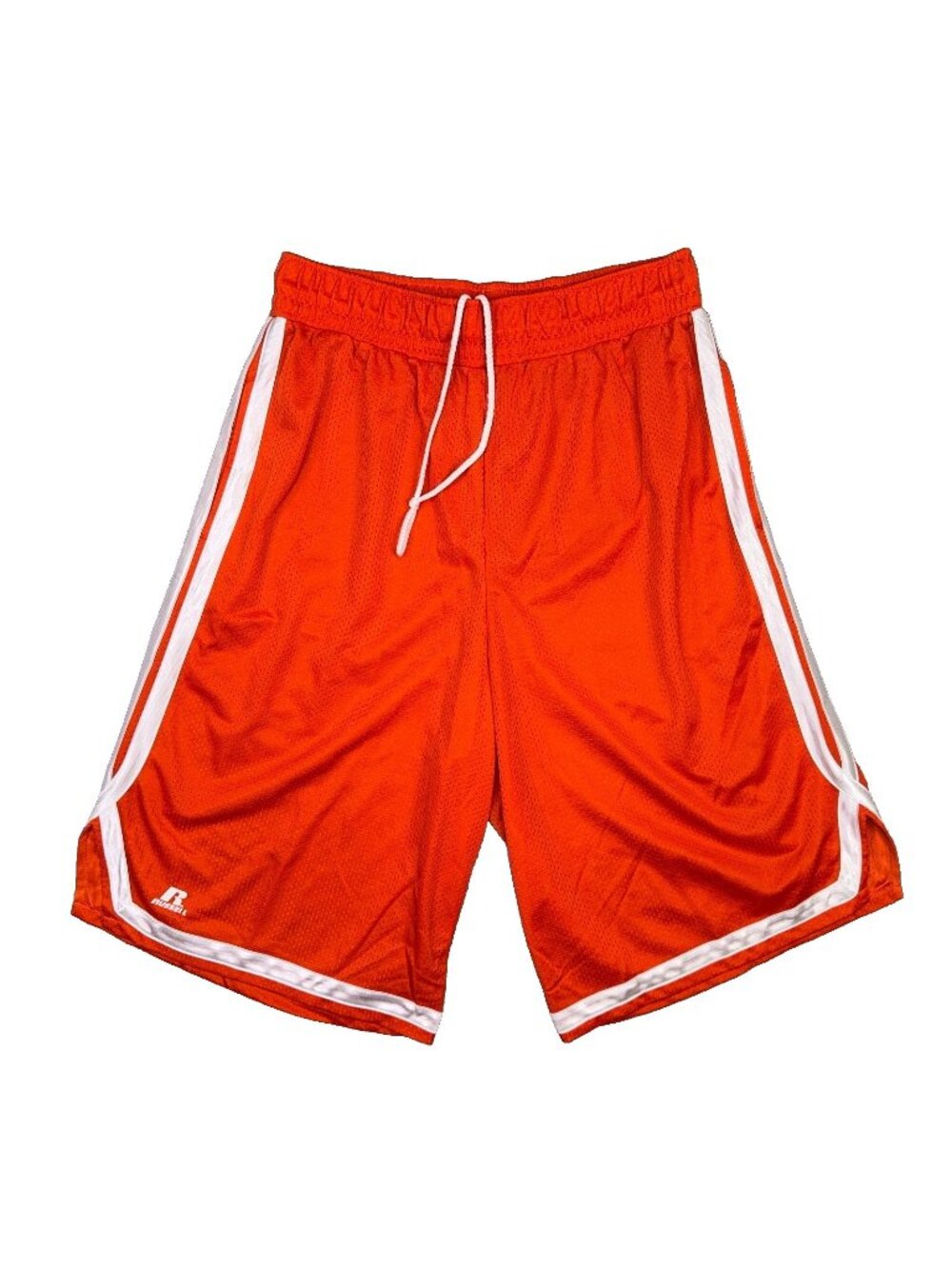 Russell Athletics Mesh Shorts Mens 2XL Orange Athletic Basketball Drawstring Y2K